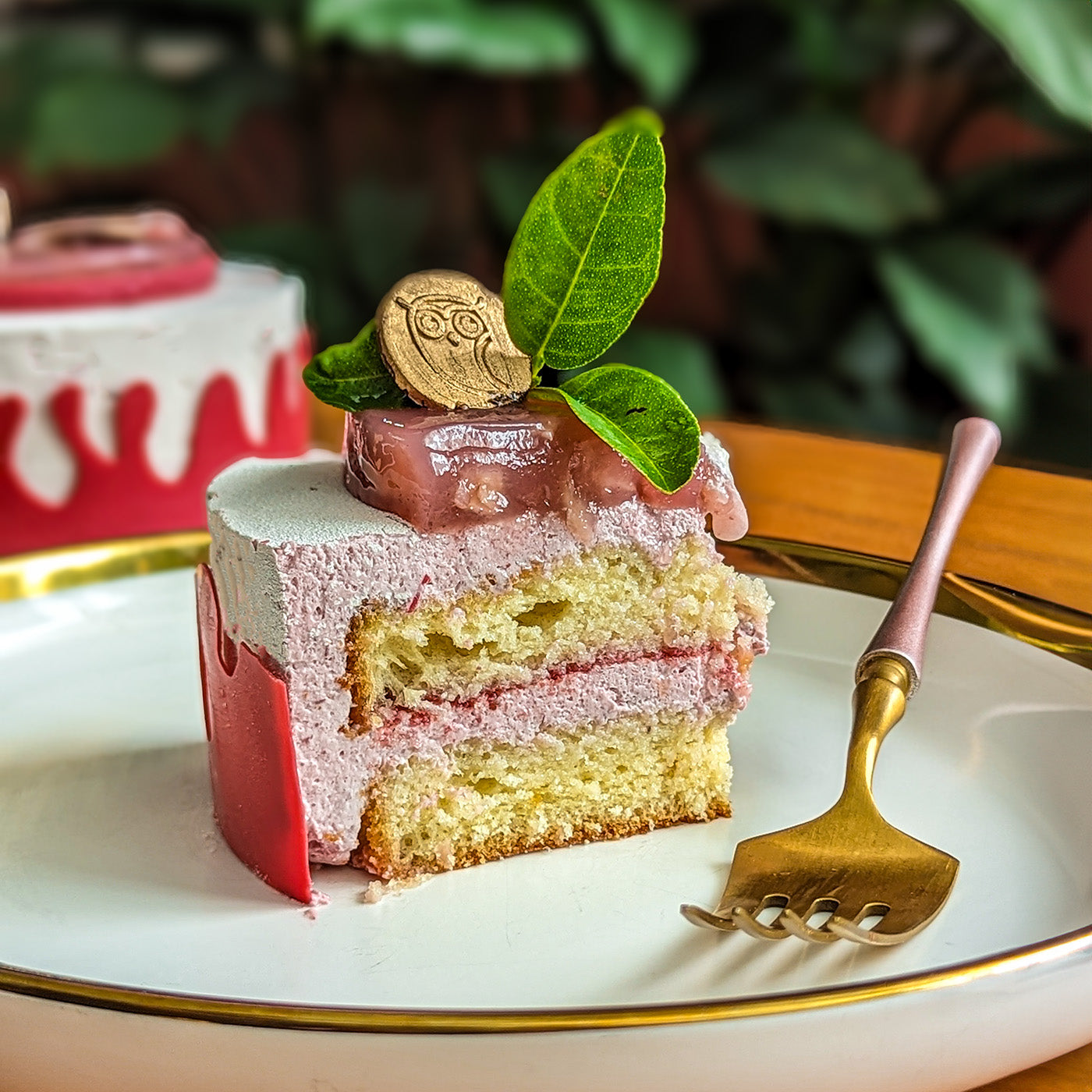 Lychee and Raspberry Cake