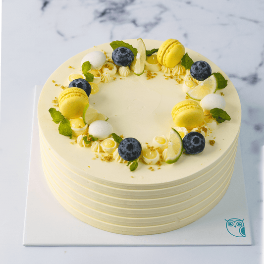 Eggless Lime and Blueberry Cake