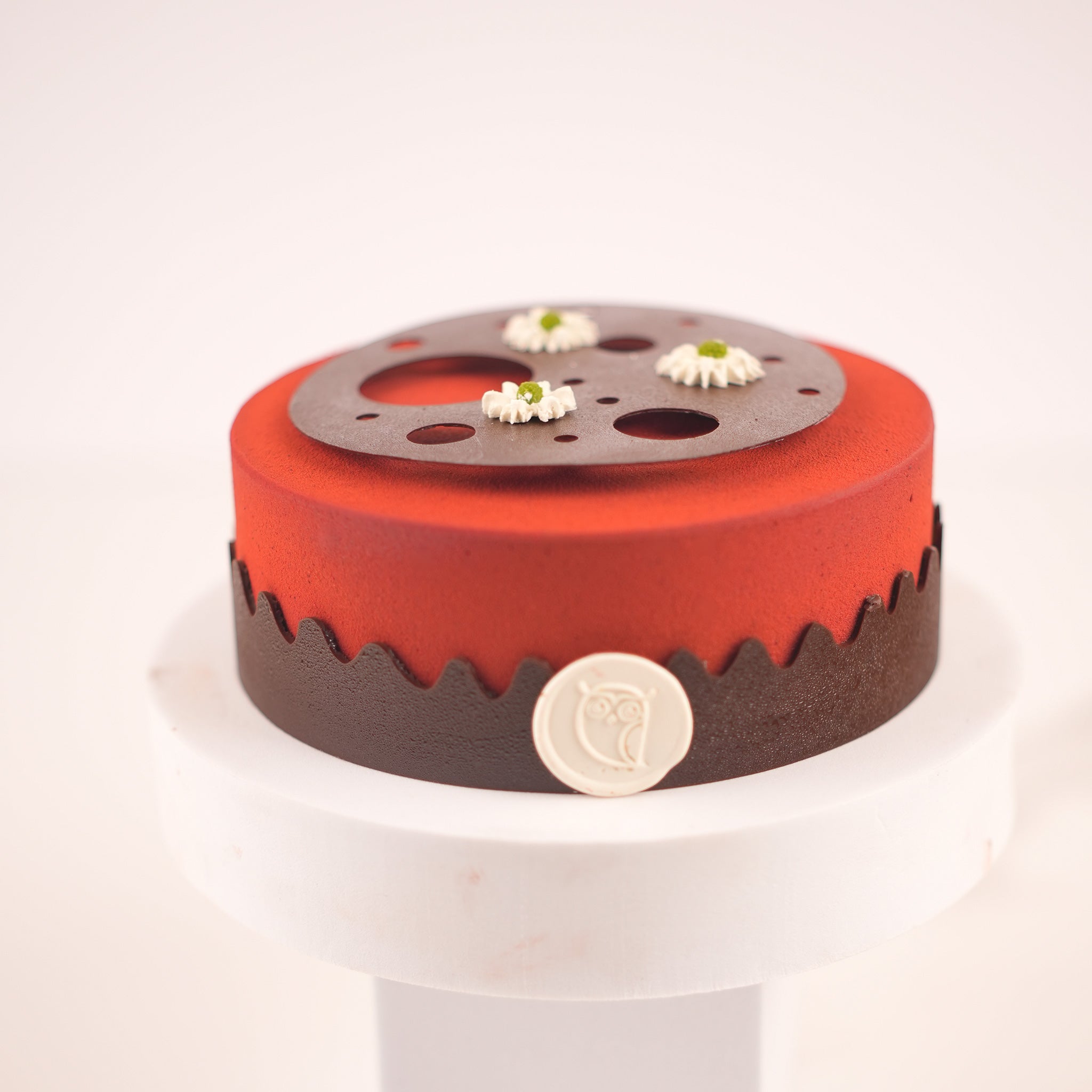 Zest chocolate orange cake, close-up